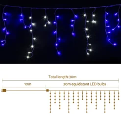 Jingle Jollys 30M Christmas Icicle Lights String Light Outdoor Xmas Lamp Blue 14 Jingle Jollys 30M Christmas Icicle Lights String Light Outdoor Xmas Lamp Blue -Amscan Sales Store 00b9f9f1982e97dcaf2fca375cb355b4