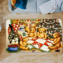3D Bear Christmas Fift 33154 Non Slip Rug Mat Room Mat Quality Elegant Photo Carpet