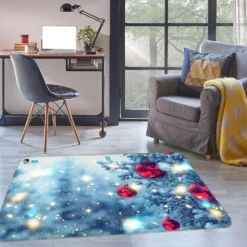 3D Snow Tree Red Ball 54258 Christmas Non Slip Rug Mat Room Mat Quality Elegant Photo Carpet Xmas -Amscan Sales Store 01233813ec6d598892be7740f1c132b8