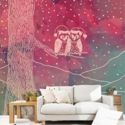 3D Christmas Monkey 733 Wallpaper Mural Wall Mural Wall Murals Removable Wallpaper Woven Paper (need
