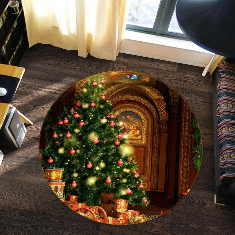 3D Warm Light Tree 763 Christmas Round Non Slip Rug Mat Room Mat Quality Elegant Photo Carpet Xmas 3 3D Warm Light Tree 763 Christmas Round Non Slip Rug Mat Room Mat Quality Elegant Photo Carpet Xmas