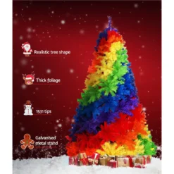 Jingle Jollys Christmas Tree 2.1M 7ft Xmas Colourful Rainbow Multi-colour -Amscan Sales Store 053f180bad1bbd8e30dc00722fd52ae2
