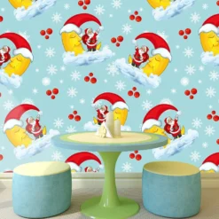 3D Father Christmas On Moon 545 Wallpaper Mural Wall Mural Wall Murals Removable Wallpaper Woven Pap -Amscan Sales Store 0893aaddf1ba98e5f5324f3450cb106b