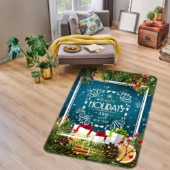 3D Gift 55144 Christmas Non Slip Rug Mat Room Mat Quality Elegant Photo Carpet Xmas