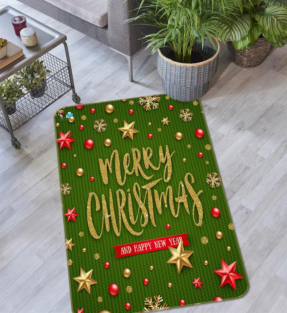 3D Green Background Star 55145 Christmas Non Slip Rug Mat Room Mat Quality Elegant Photo Carpet Xmas 5 3D Green Background Star 55145 Christmas Non Slip Rug Mat Room Mat Quality Elegant Photo Carpet Xmas - Image 3