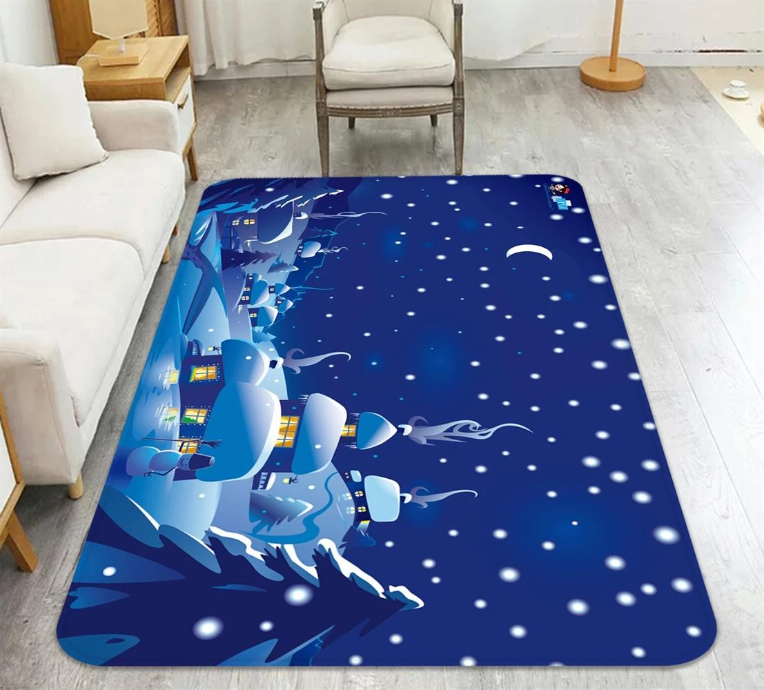 3D Night Snow House 65208 Christmas Non Slip Rug Mat Room Mat Quality Elegant Photo Carpet Xmas 4 3D Night Snow House 65208 Christmas Non Slip Rug Mat Room Mat Quality Elegant Photo Carpet Xmas - Image 2