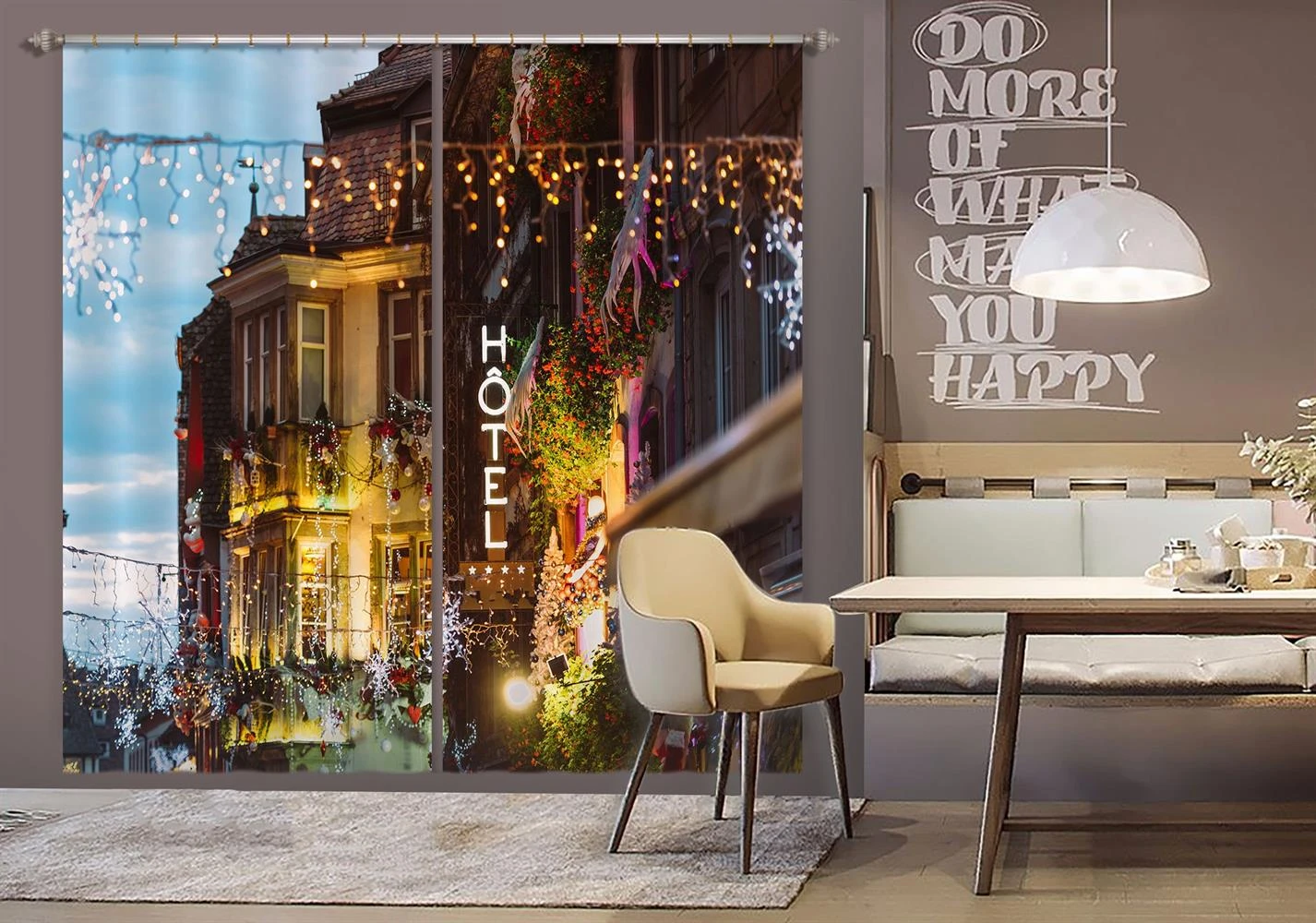 3D Houses 52035 Christmas Blockout Photo Curtain Printing Curtains Drapes Fabric Window Xmas 3 3D Houses 52035 Christmas Blockout Photo Curtain Printing Curtains Drapes Fabric Window Xmas