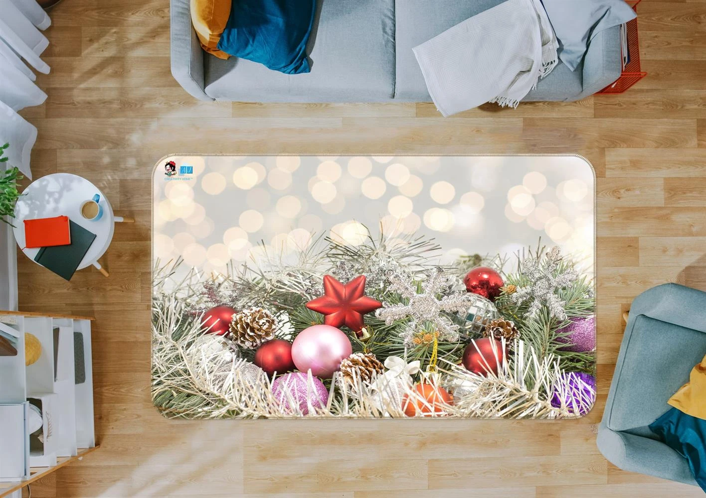 3D Branches 54227 Christmas Non Slip Rug Mat Room Mat Quality Elegant Photo Carpet Xmas 4 3D Branches 54227 Christmas Non Slip Rug Mat Room Mat Quality Elegant Photo Carpet Xmas - Image 2