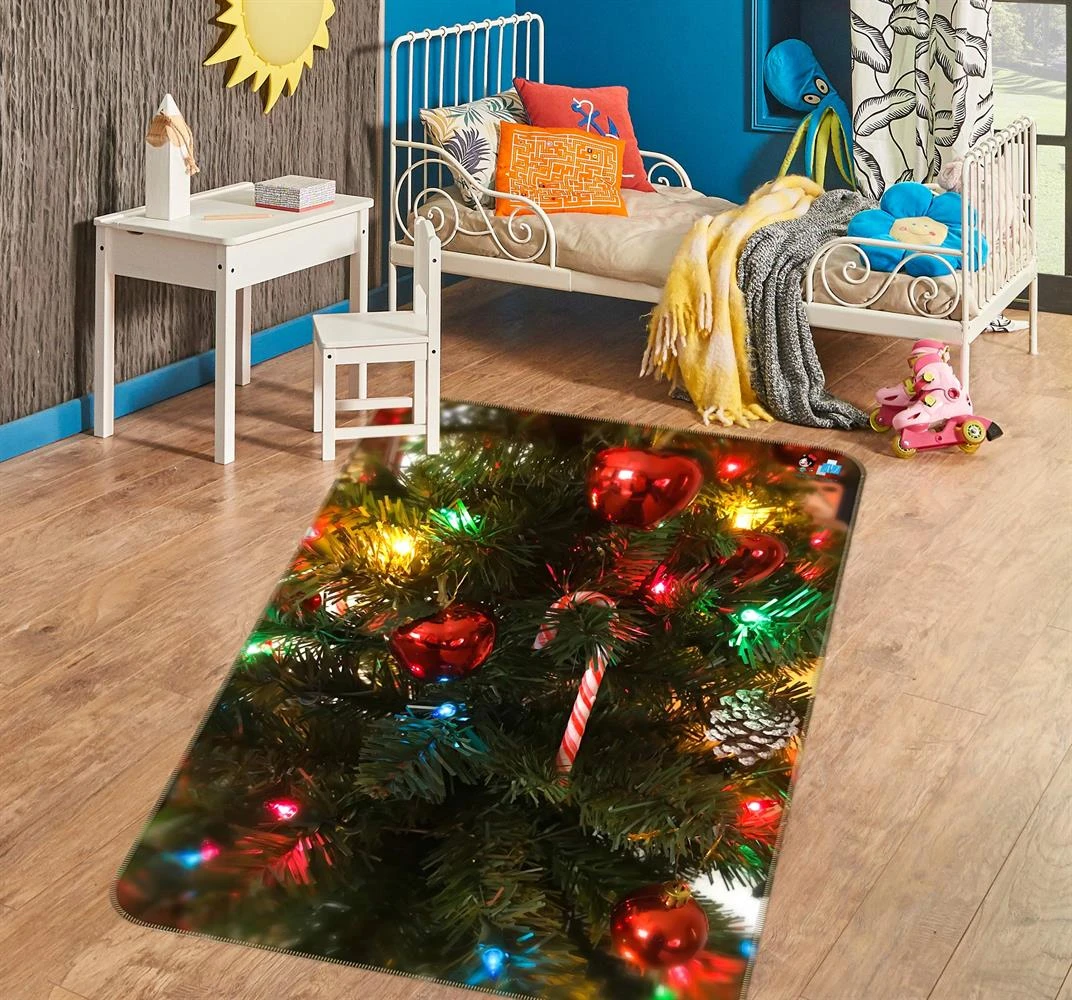 3D Tree Colored Balls 55051 Christmas Non Slip Rug Mat Room Mat Quality Elegant Photo Carpet Xmas 5 3D Tree Colored Balls 55051 Christmas Non Slip Rug Mat Room Mat Quality Elegant Photo Carpet Xmas - Image 3
