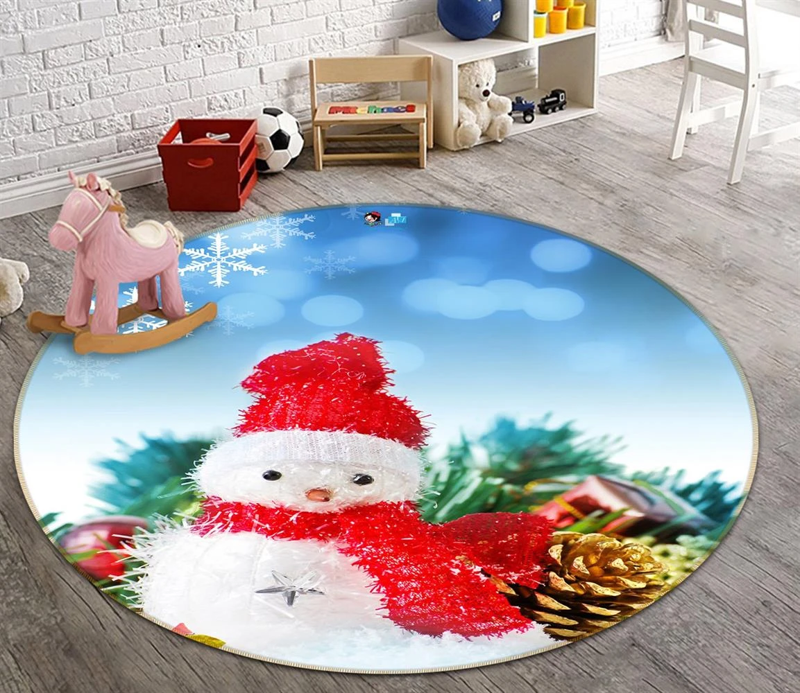 3D Snowman Doll 54129 Christmas Round Non Slip Rug Mat Room Mat Quality Elegant Photo Carpet Xmas 3 3D Snowman Doll 54129 Christmas Round Non Slip Rug Mat Room Mat Quality Elegant Photo Carpet Xmas