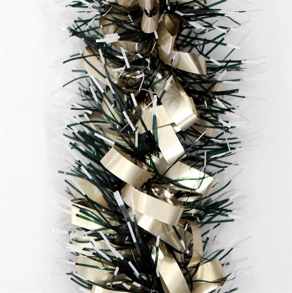 5x 2.5m Christmas Tinsel Xmas Garland Sparkly Snowflake Party Natural Home Décor - Bows (Black Gold) 3 5x 2.5m Christmas Tinsel Xmas Garland Sparkly Snowflake Party Natural Home Décor - Bows (Black Gold)
