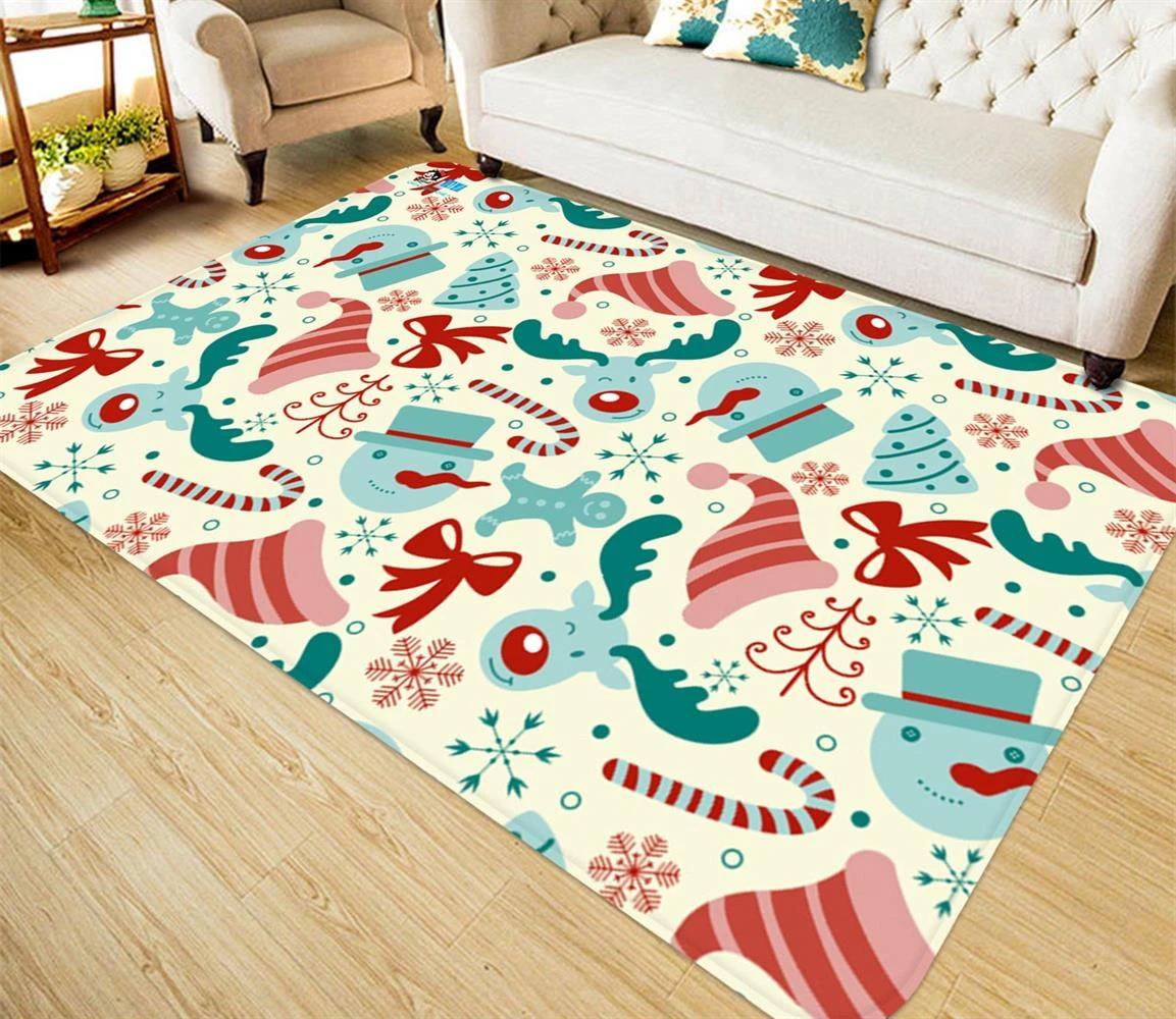 3D Hat Snowman Deer 65177 Christmas Non Slip Rug Mat Room Mat Quality Elegant Photo Carpet Xmas 5 3D Hat Snowman Deer 65177 Christmas Non Slip Rug Mat Room Mat Quality Elegant Photo Carpet Xmas - Image 3