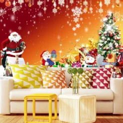 3D Christmas Tree And Gifts 553 Wallpaper Mural Wall Mural Wall Murals Removable Wallpaper Self-adhe