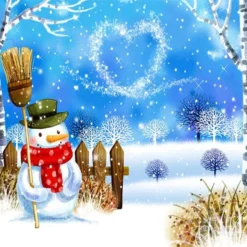3D Christmas Snowman 453 Wallpaper Mural Wall Mural Wall Murals Removable Wallpaper Woven Paper (nee