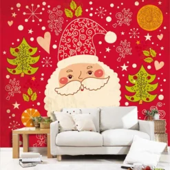 3D Genial Father Christmas 672 Wallpaper Mural Wall Mural Wall Murals Removable Wallpaper Self-adhes