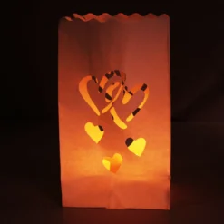 100 X Lantern Bags Candle Wedding Party Decoration Bag Christmas Love - White