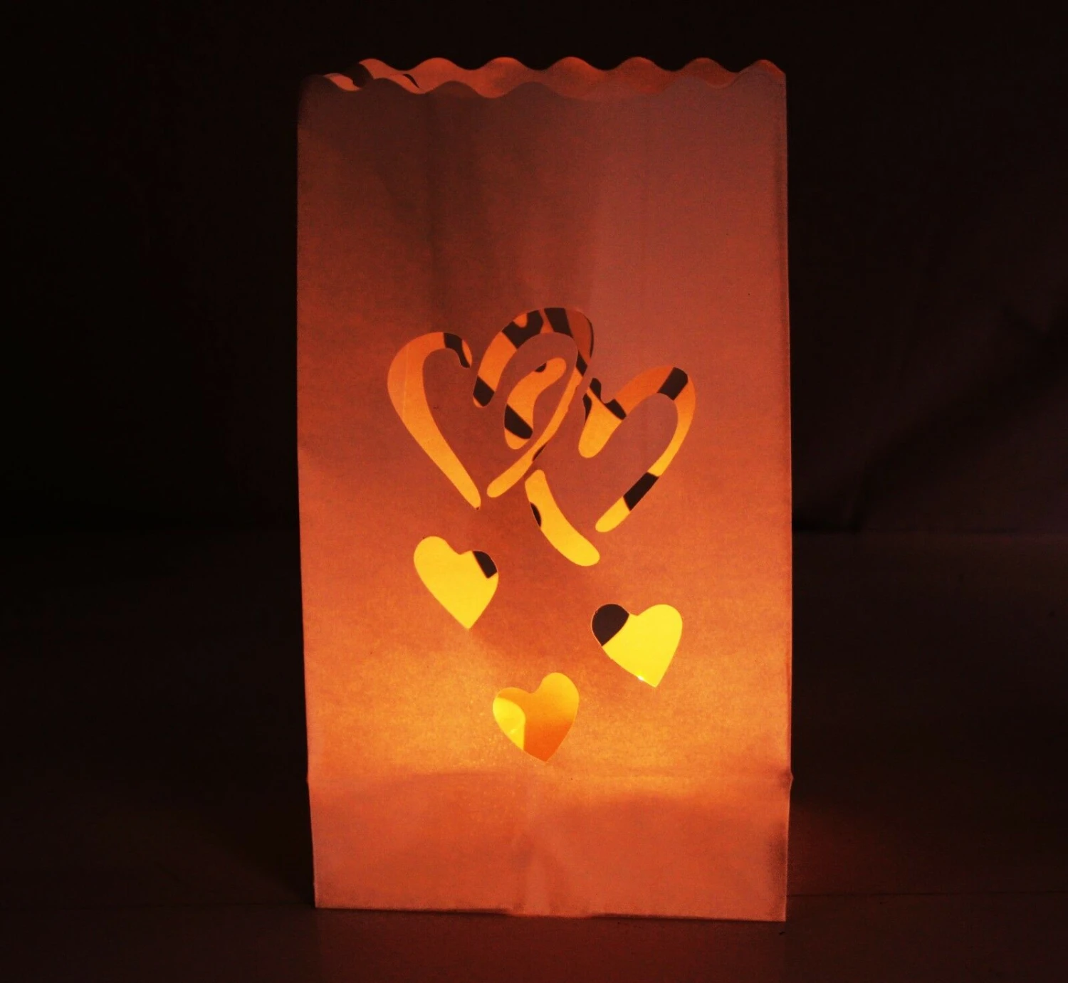 100 X Lantern Bags Candle Wedding Party Decoration Bag Christmas Love - White 3 100 X Lantern Bags Candle Wedding Party Decoration Bag Christmas Love - White