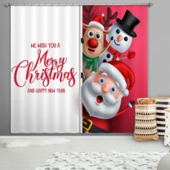 3D Santa Claus Snowman 52065 Christmas Blockout Photo Curtain Printing Curtains Drapes Fabric Window 6 3D Santa Claus Snowman 52065 Christmas Blockout Photo Curtain Printing Curtains Drapes Fabric Window -Amscan Sales Store 1762a61dad31214a0ae4cea97cebf551
