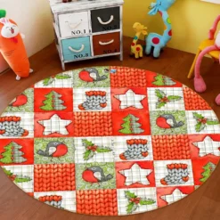 3D Socks Tree Star Lattice 54033 Christmas Round Non Slip Rug Mat Room Mat Quality Elegant Photo Car -Amscan Sales Store 181cd63cdccb43f181dac4b26cad100c