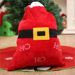 New Christmas Large Jumbo Felt Santa Sack Children Xmas Gifts Candy Stocking Bag - Santa Belt (50x70