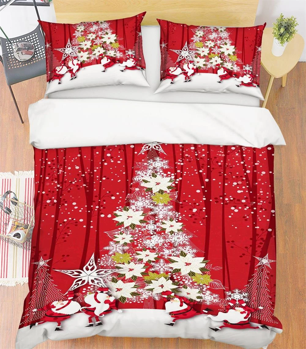 3D Christmas Decoration 190 Bed Pillowcases Quilt Cover Set Bedding Set Pillowcases Duvet Cover KING 5 3D Christmas Decoration 190 Bed Pillowcases Quilt Cover Set Bedding Set Pillowcases Duvet Cover KING - Image 3