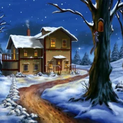 3D Christmas Eve Hut 663 Wallpaper Mural Wall Mural Wall Murals Removable Wallpaper Woven Paper (nee -Amscan Sales Store 1c95db18e36085cc5c203a3e183a9970