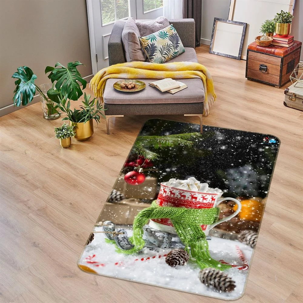 3D Cup Scarf 55151 Christmas Non Slip Rug Mat Room Mat Quality Elegant Photo Carpet Xmas 5 3D Cup Scarf 55151 Christmas Non Slip Rug Mat Room Mat Quality Elegant Photo Carpet Xmas - Image 3