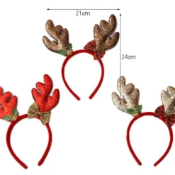 3 Pack Christmas Family Holiday Party Decorations Headbands Flexibility To Fit All Sizes