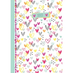 Hearts - 2022 Premium A5 Padded Cover Diary Planner Book Christmas New Year Gift
