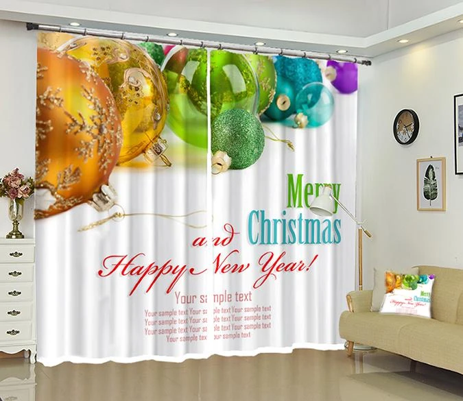 3D Bead Pendant Christmas 31 Blockout Photo Curtain Printing Curtains Drapes Fabric Window 3 3D Bead Pendant Christmas 31 Blockout Photo Curtain Printing Curtains Drapes Fabric Window