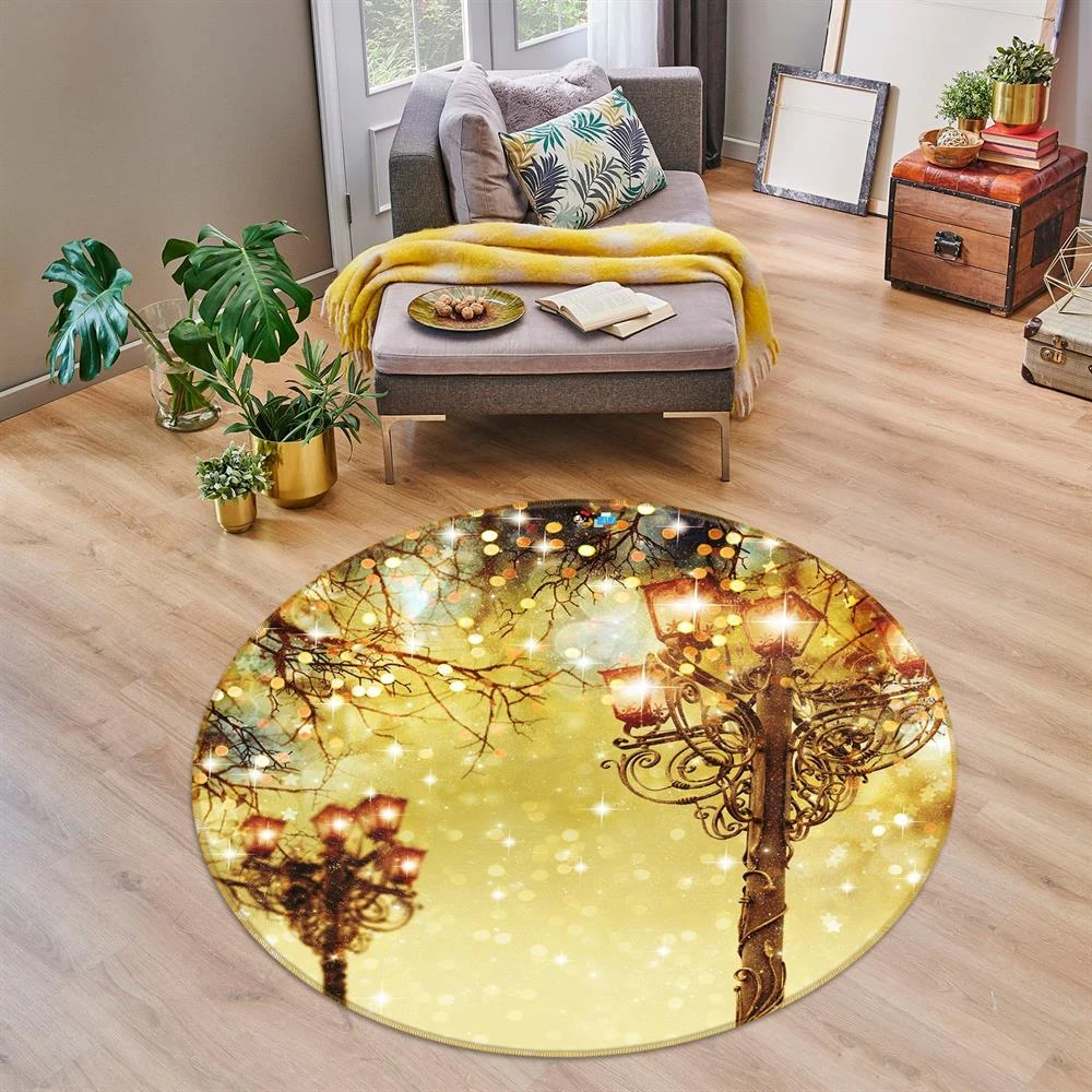3D Street Lamp 54135 Christmas Round Non Slip Rug Mat Room Mat Quality Elegant Photo Carpet Xmas 3 3D Street Lamp 54135 Christmas Round Non Slip Rug Mat Room Mat Quality Elegant Photo Carpet Xmas