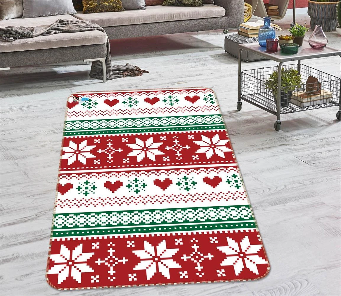 3D Snowflake Pattern 55154 Christmas Non Slip Rug Mat Room Mat Quality Elegant Photo Carpet Xmas 5 3D Snowflake Pattern 55154 Christmas Non Slip Rug Mat Room Mat Quality Elegant Photo Carpet Xmas - Image 3