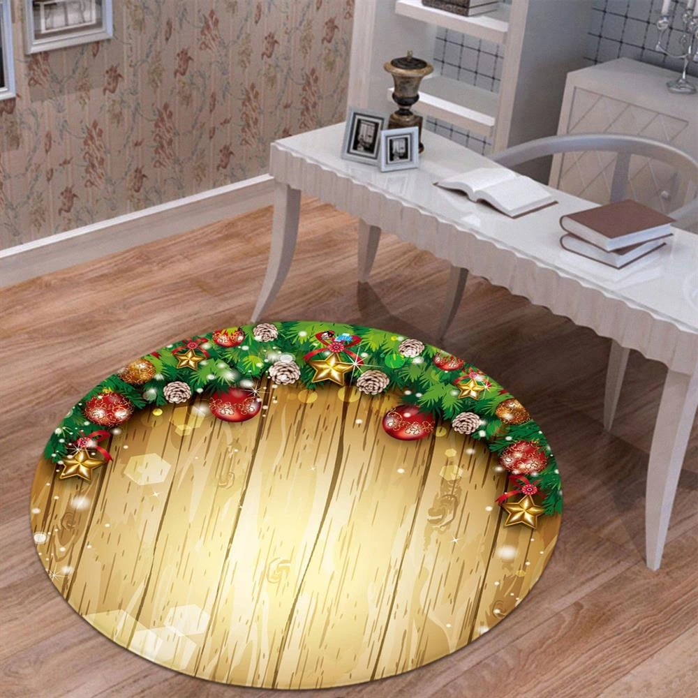 3D Board Christmas Decoration 098 Round Non Slip Rug Mat Room Mat Quality Elegant Photo Carpet 4 3D Board Christmas Decoration 098 Round Non Slip Rug Mat Room Mat Quality Elegant Photo Carpet - Image 2
