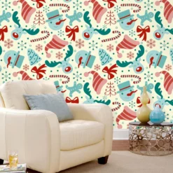 Amscan Sales Store 27 3D Christmas Pattern 54 Wallpaper Mural Wall Mural Wall Murals Removable Wallpaper Woven Paper (need