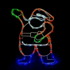 Solar Powered Mini Santa Outdoor Christmas Motif Display 46cm