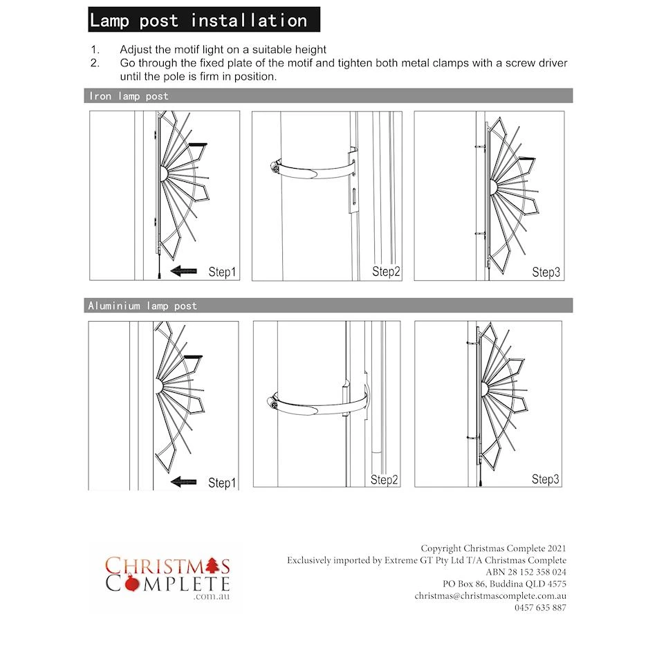 Christmas Complete Red Christmas Tree Lamp Pole Rope Light Motif 122cm 8 Christmas Complete Red Christmas Tree Lamp Pole Rope Light Motif 122cm - Image 6