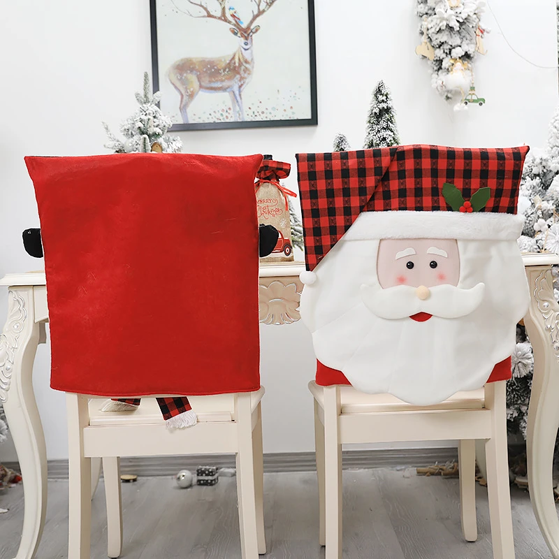 2 Pack Christmas Family Holiday Party Decorations Chair Cover Protector Seat Slipcovers 4 2 Pack Christmas Family Holiday Party Decorations Chair Cover Protector Seat Slipcovers - Image 2