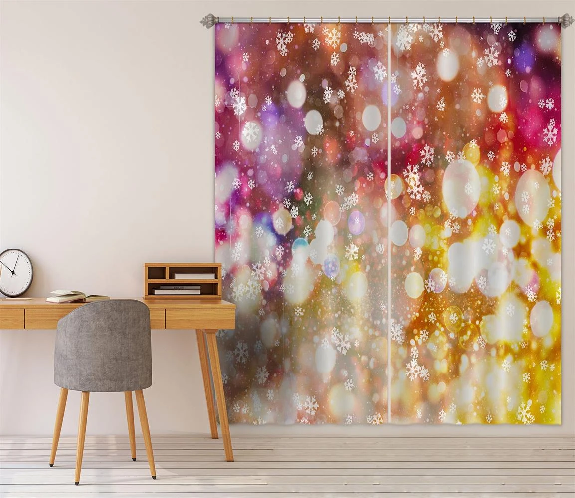 3D Snowflake Aperture 52058 Christmas Blockout Photo Curtain Printing Curtains Drapes Fabric Window 3 3D Snowflake Aperture 52058 Christmas Blockout Photo Curtain Printing Curtains Drapes Fabric Window