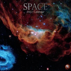 Space - 2022 Premium Square Wall Calendar 16 Months New Year Christmas Gift