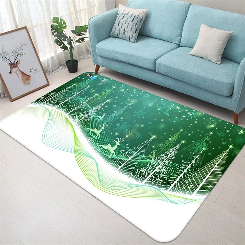 3D Christmas Forest 1 Non Slip Rug Mat Room Mat Quality Elegant Photo Carpet 4 3D Christmas Forest 1 Non Slip Rug Mat Room Mat Quality Elegant Photo Carpet - Image 2