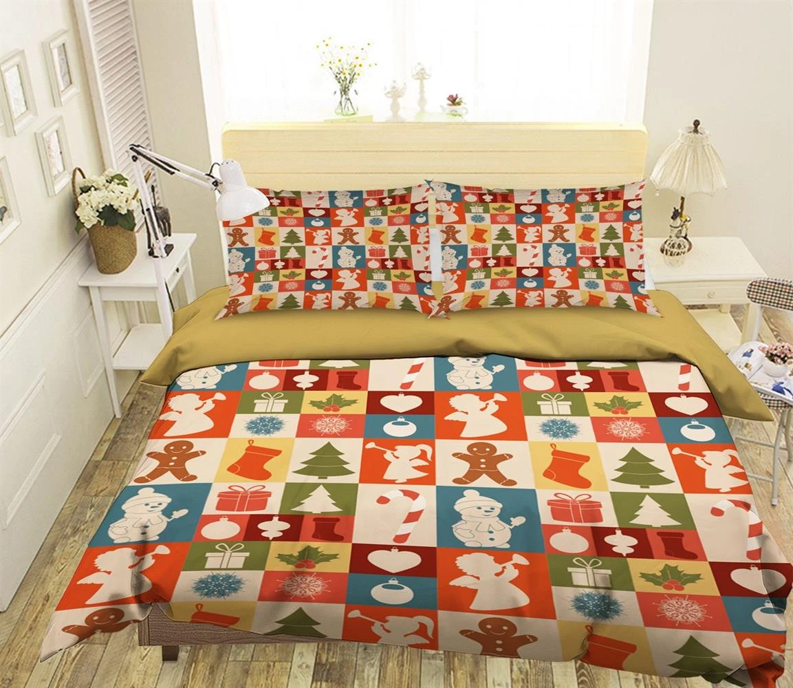 3D Christmas Plaid Pattern 31 Bed Pillowcases Quilt Cover Set Bedding Set Pillowcases Duvet Cover KI 3 3D Christmas Plaid Pattern 31 Bed Pillowcases Quilt Cover Set Bedding Set Pillowcases Duvet Cover KI - Image 2