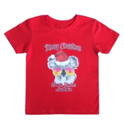 New Funny Adult Xmas Christmas T Shirt Tee Mens Womens 100% Cotton Jolly Ugly - Koala Sunglass (Red)