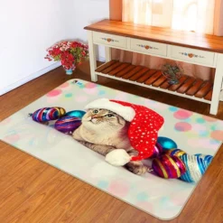 3D Christmas Cat 253 Non Slip Rug Mat Room Mat Quality Elegant Photo Carpet