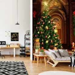 Amscan Sales Store 35 3D Christmas Tree 1551 Wall Murals Woven Paper (need Glue)