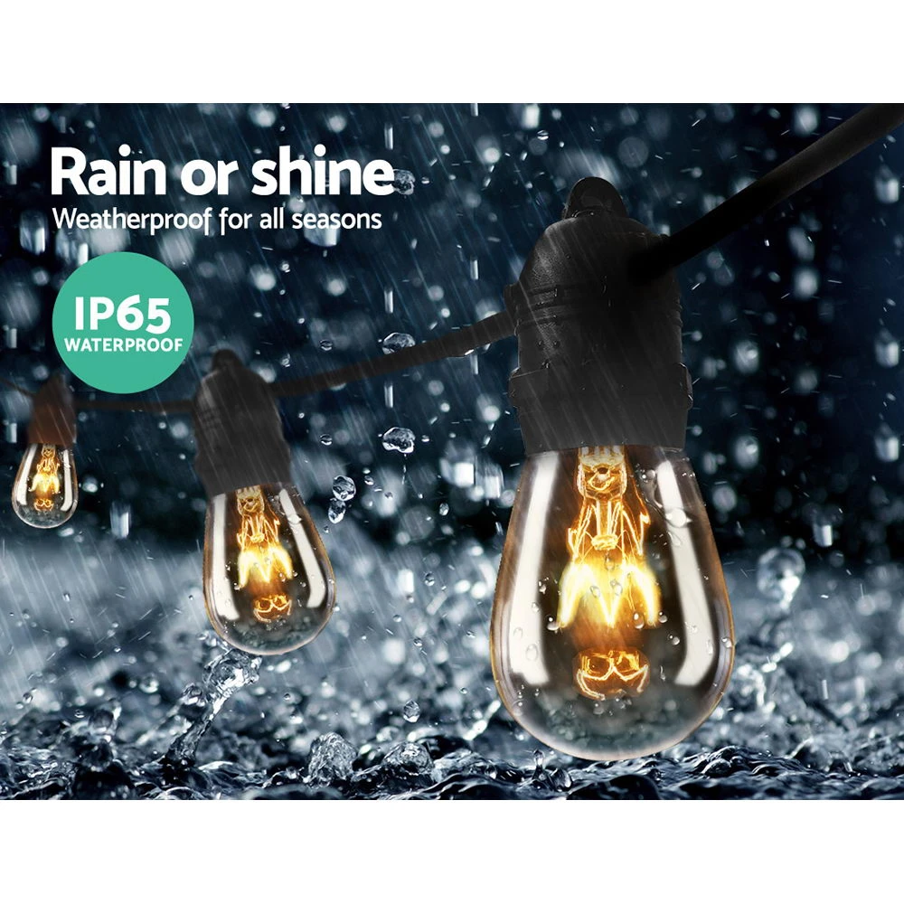 Jingle Jollys 74m Festoon String Lights Christmas Bulbs Party Wedding Garden Party 4 Jingle Jollys 74m Festoon String Lights Christmas Bulbs Party Wedding Garden Party - Image 2