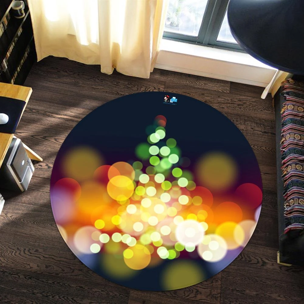 3D Aperture Tree 66013 Christmas Round Non Slip Rug Mat Room Mat Quality Elegant Photo Carpet Xmas 4 3D Aperture Tree 66013 Christmas Round Non Slip Rug Mat Room Mat Quality Elegant Photo Carpet Xmas - Image 2