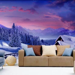 3D Christmas Snow 055 Wallpaper Mural Wall Mural Wall Murals Removable Wallpaper Self-adhesive Vinyl -Amscan Sales Store 30a5ad73248001ca703ceba538dc5fd6