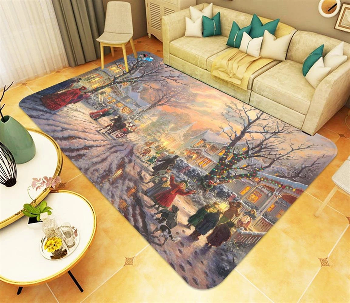 3D Snow Street 65171 Christmas Non Slip Rug Mat Room Mat Quality Elegant Photo Carpet Xmas 4 3D Snow Street 65171 Christmas Non Slip Rug Mat Room Mat Quality Elegant Photo Carpet Xmas - Image 2