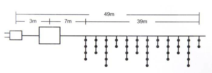 700 LED Icicle Christmas Rope Light With Memory Blue & White 49m 4 700 LED Icicle Christmas Rope Light With Memory Blue & White 49m - Image 2