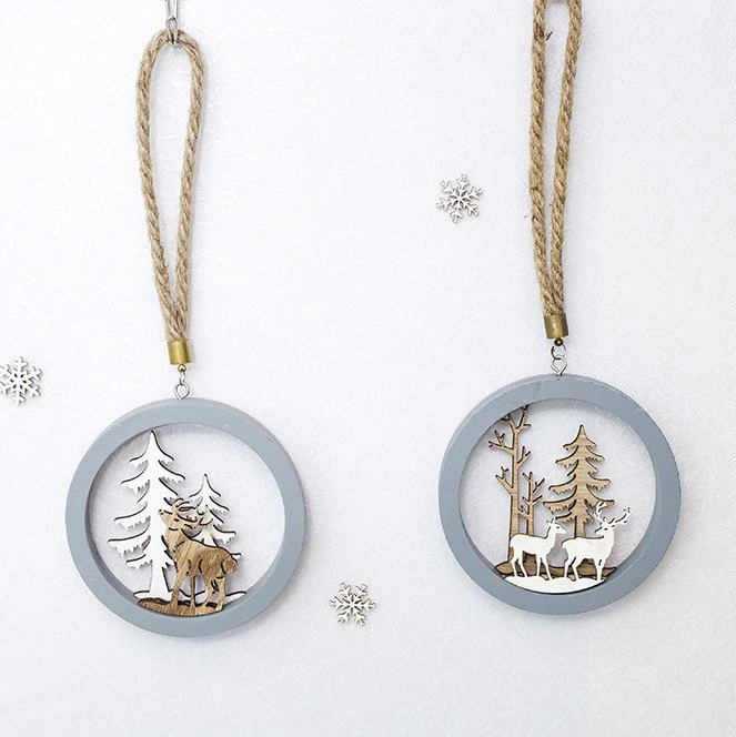 2x Christmas Wooden Reindeer Elk Tree Wall Door Hanging Decoration Xmas Ornament 3 2x Christmas Wooden Reindeer Elk Tree Wall Door Hanging Decoration Xmas Ornament